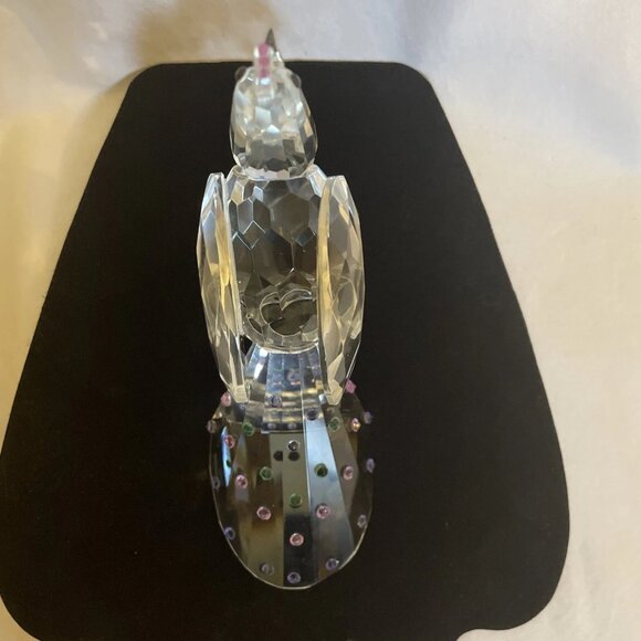 Sparkling Crystal Peacock Statue 4.5" Tall Unmarked Collectible with Box - Picture 6 of 13